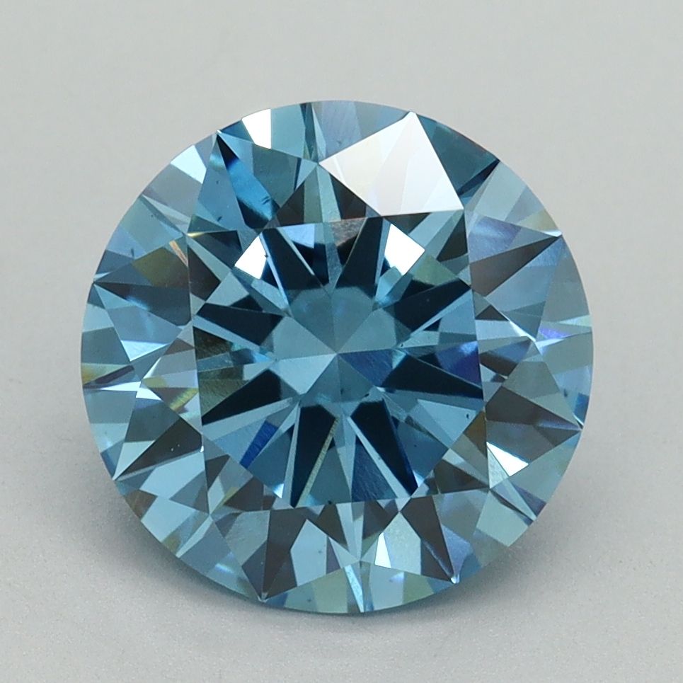 Round Fancy Vivid Blue Lab-grown Diamond 3.18ct VS2 loose diamond
