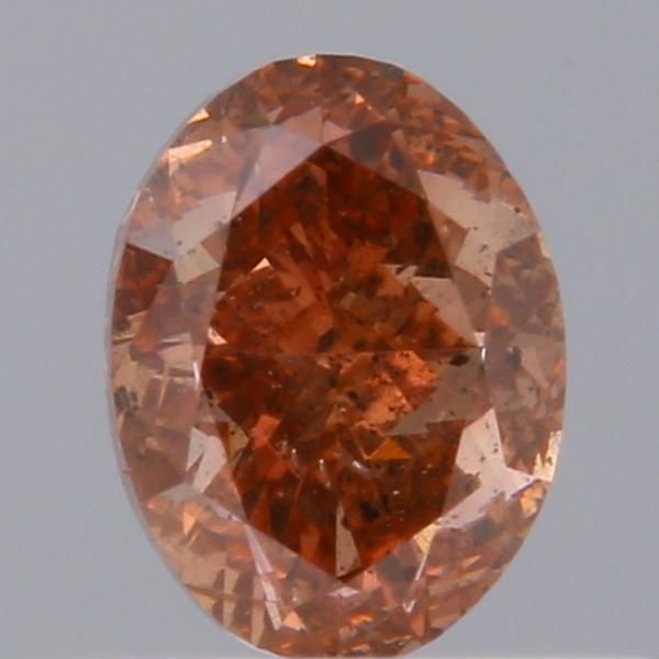 Oval Fancy Brown Orange Natural Diamond 0.5ct I1 loose diamond