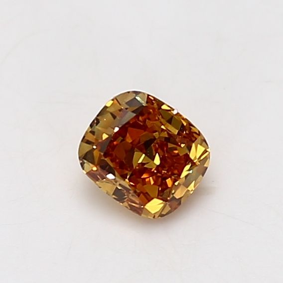 Cushion Fancy Deep Brownish Yellowish Orange Natural Diamond 0.52ct VS2 loose diamond