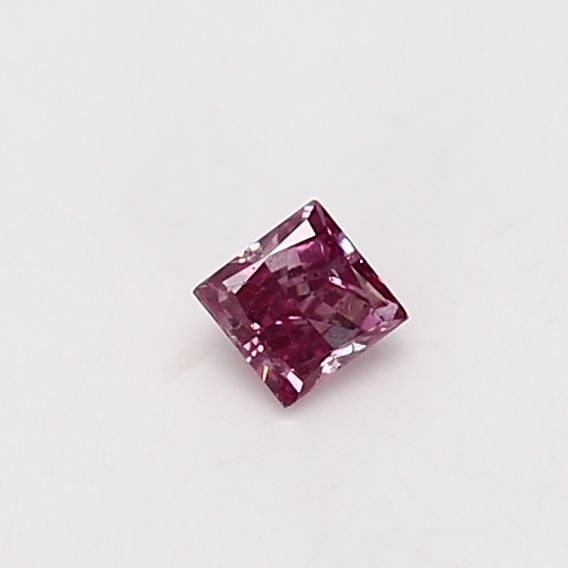 Princess Fancy Vivid Purplish Pink Natural Diamond 0.17ct I1 loose diamond