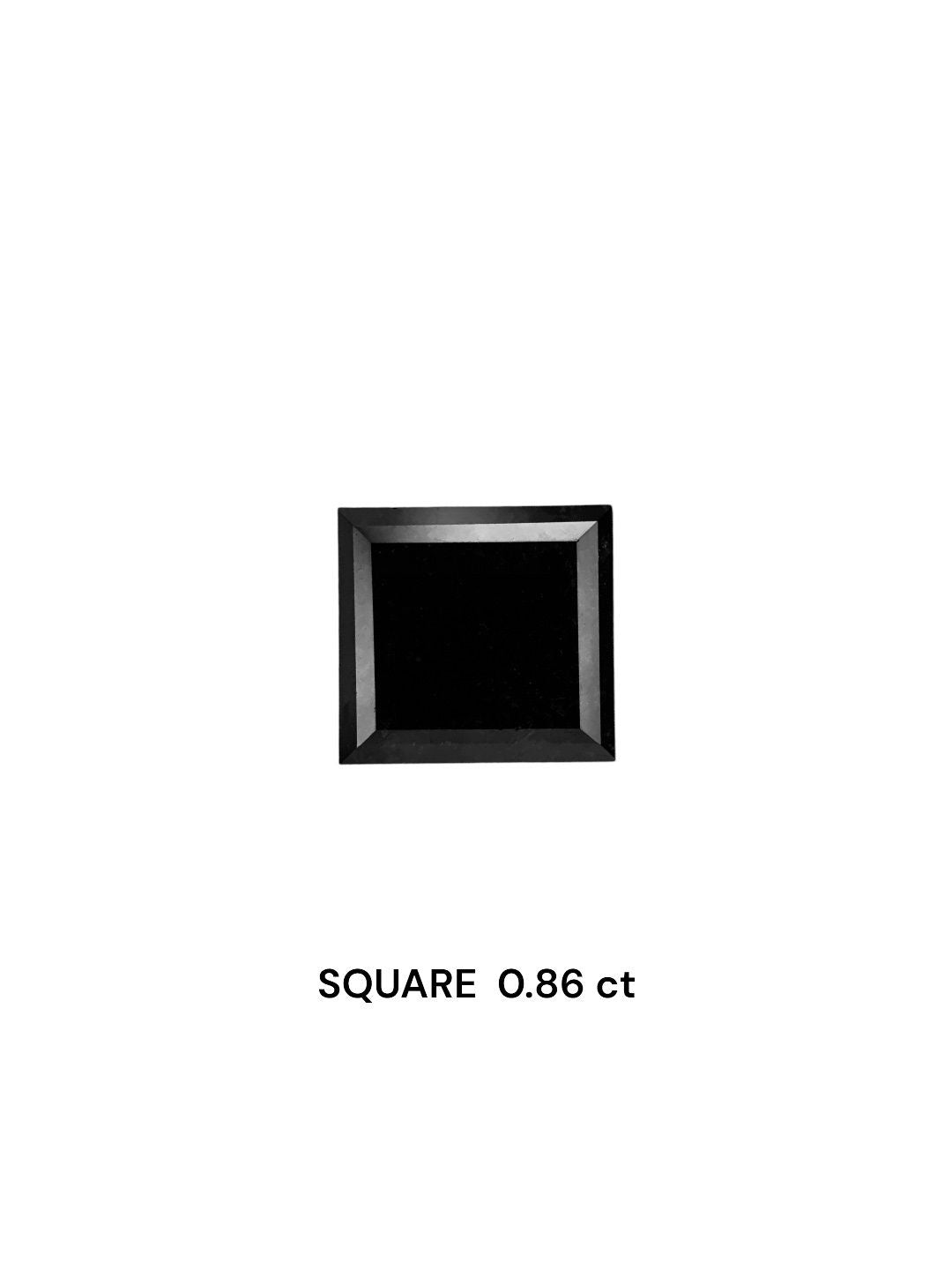Square Fancy Black Natural Diamond 0.86ct VVS2 loose diamond