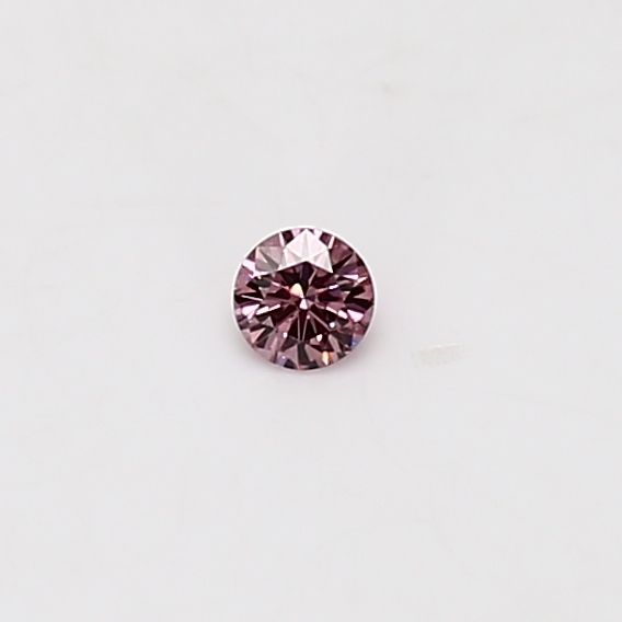 Round Fancy Intense Purplish Pink Natural Diamond 0.05ct loose diamond
