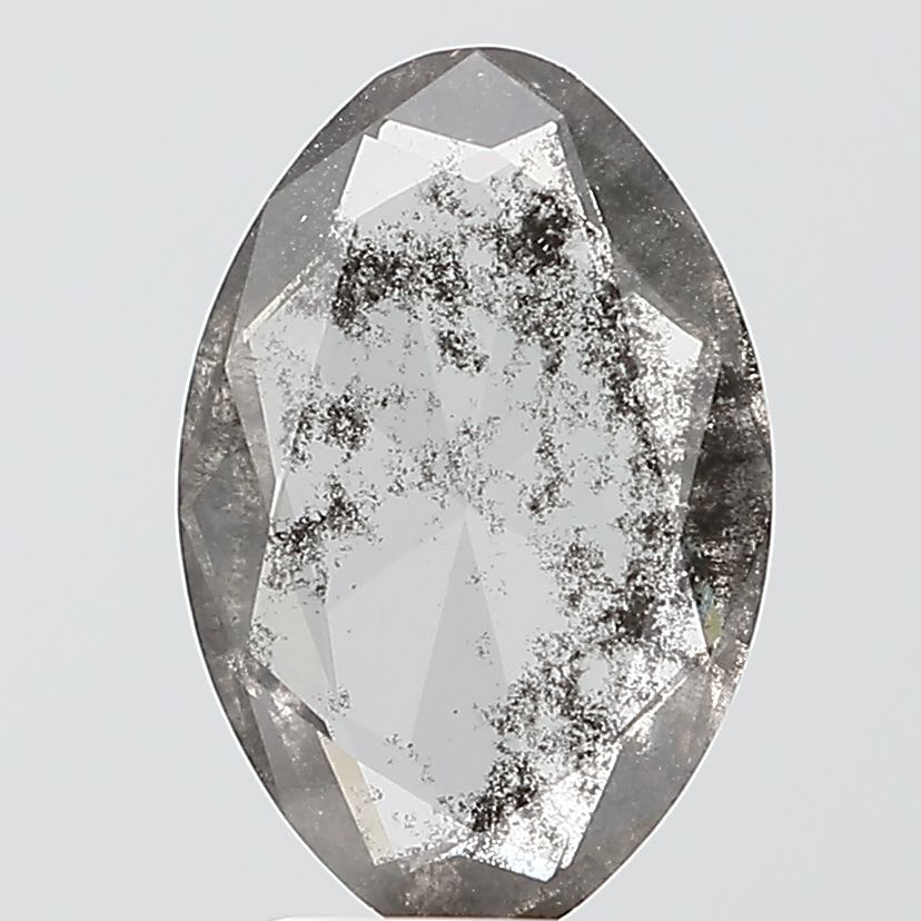 Oval Salt And Pepper Lab-grown Diamond 1.44ct I2 loose diamond