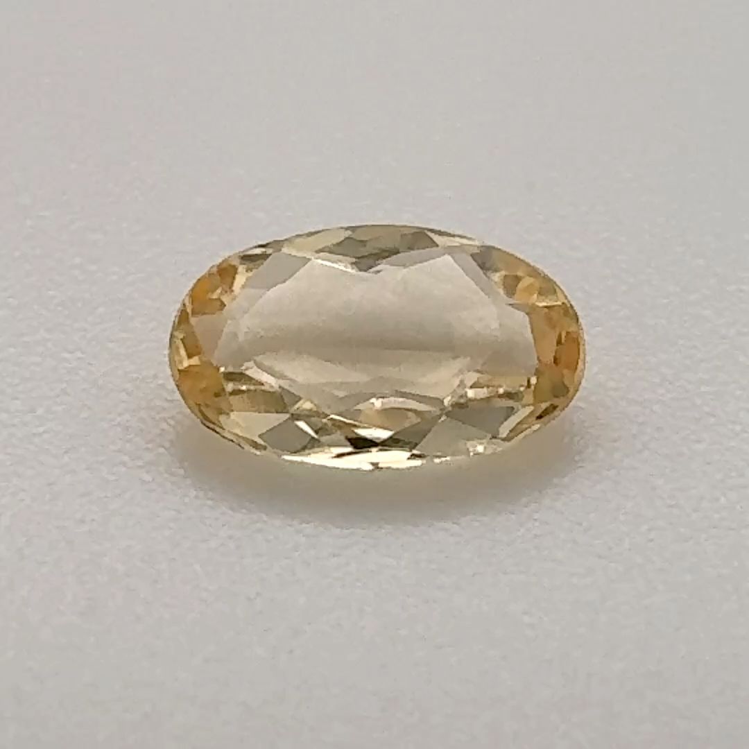 Oval Yellow Topaz 0.545ct loose gemstone
