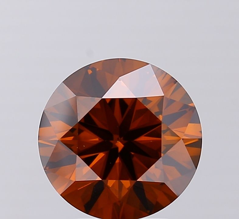 Round Fancy Deep Orange Lab-grown Diamond 2.94ct VS2 loose diamond