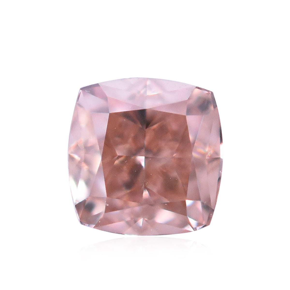 Cushion Fancy Orangey Pink Natural Diamond 0.13ct loose diamond