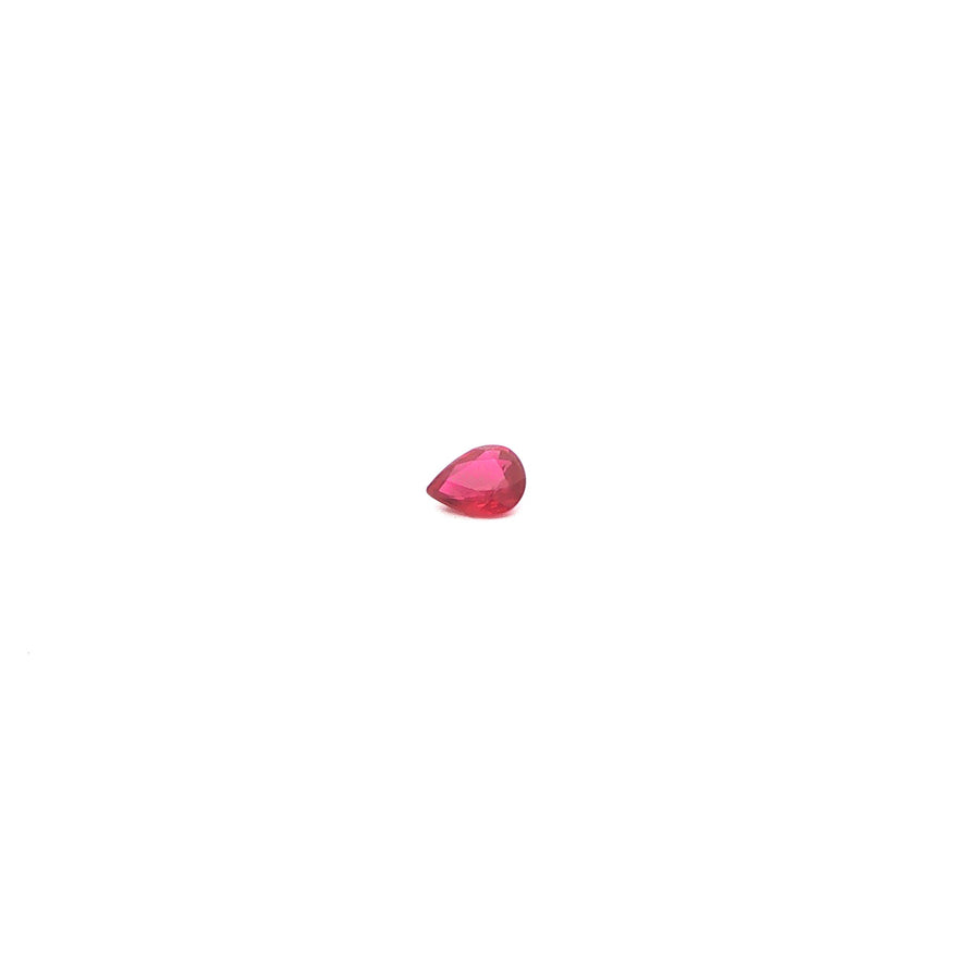Pear Red Ruby 0.35ct loose gemstone