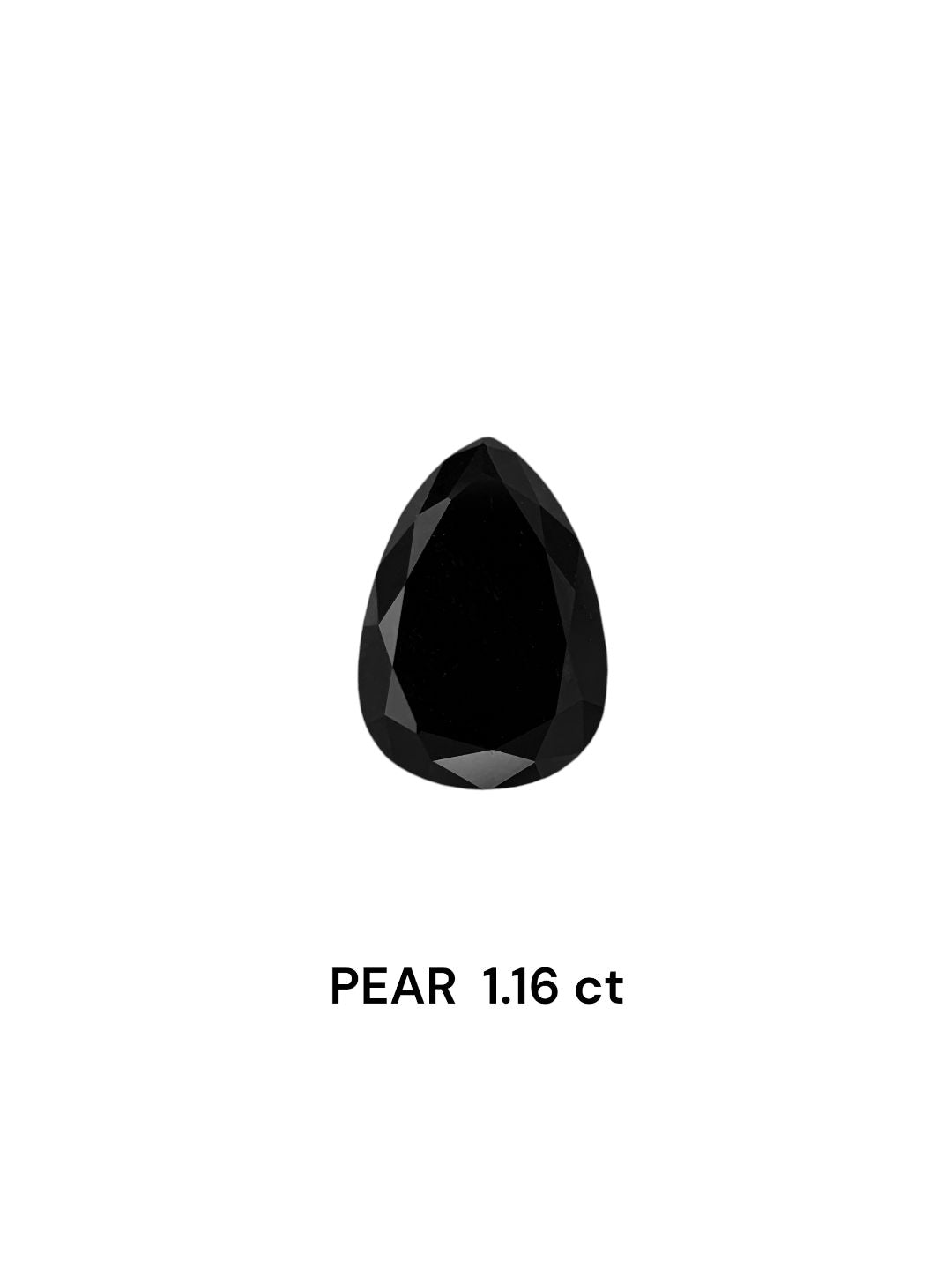 Pear Black Natural Diamond 1.16ct loose diamond