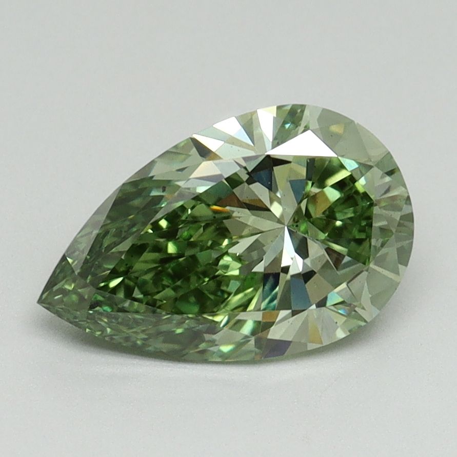Pear Fancy Vivid Green Lab-grown Diamond 1.5ct VS2 loose diamond