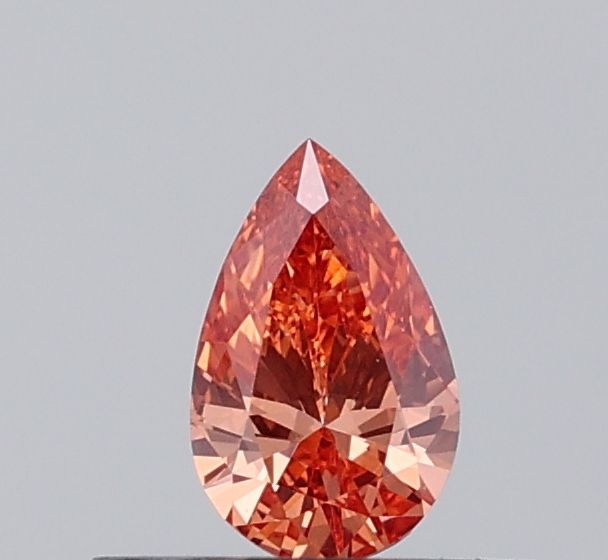 Pear Fancy Vivid Brownish Orange Lab-grown Diamond 0.24ct VVS2 loose diamond