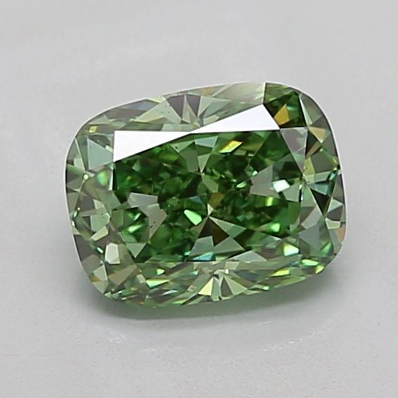Cushion Fancy Vivid Green Lab-grown Diamond 1.53ct VS2 loose diamond