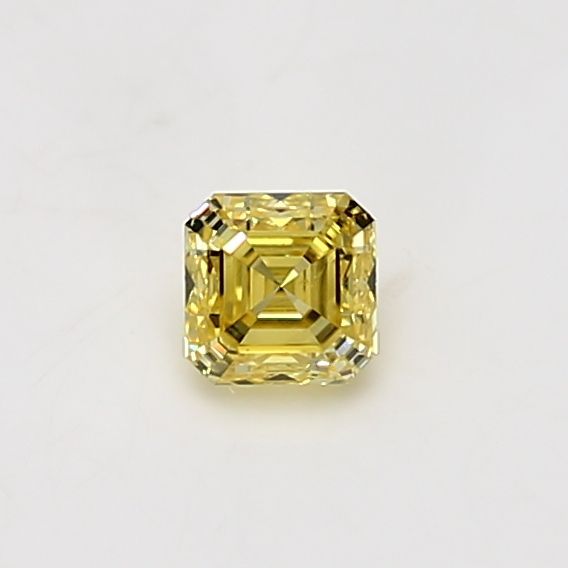 Asscher Fancy Intense Yellow Natural Diamond 0.37ct VS2 loose diamond