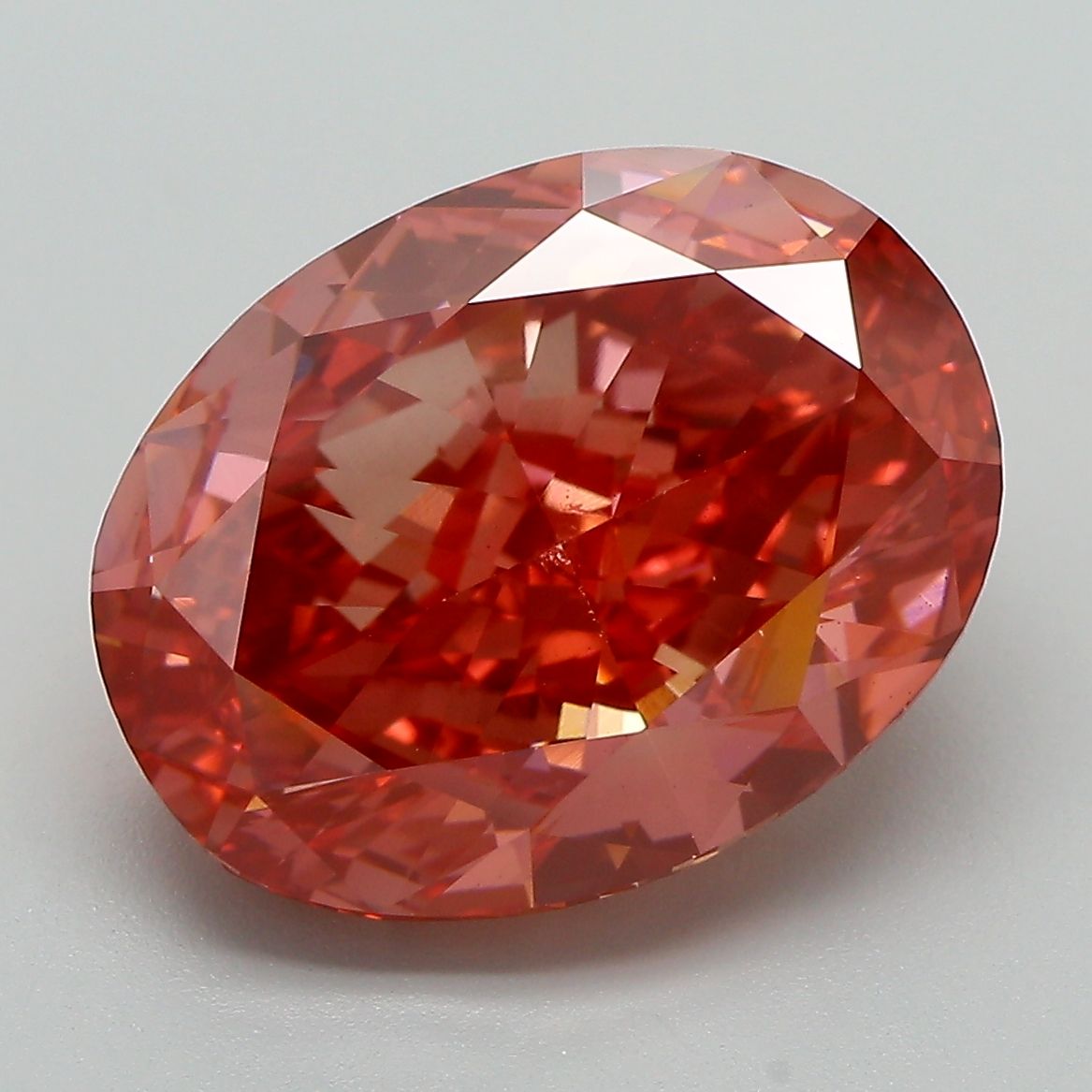 Oval Fancy Red Lab-grown Diamond 9.2ct VS1 loose diamond