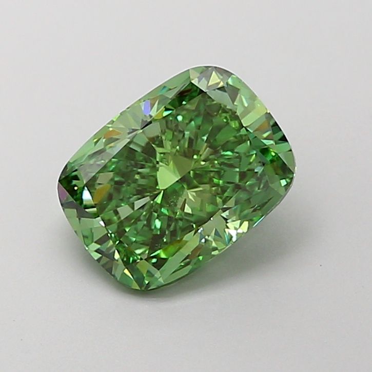 Cushion Fancy Vivid Green Lab-grown Diamond 2.01ct VS1 loose diamond