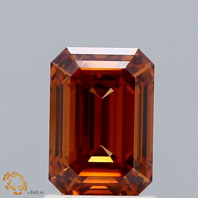 Emerald Fancy Intense Orange Lab-grown Diamond 1.41ct VVS1 loose diamond