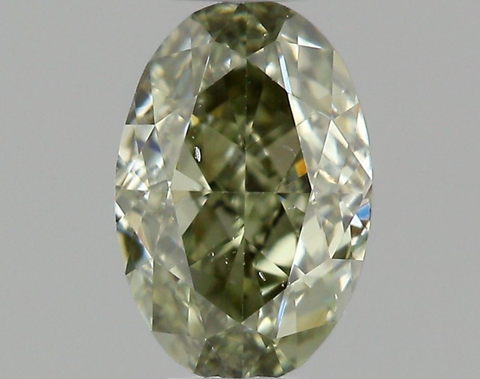 Oval Fancy Dark Greenish Gray Natural Diamond 0.25ct SI1 loose diamond