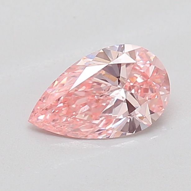 Pear Fancy Vivid Pink Lab-grown Diamond 0.53ct VS1 loose diamond