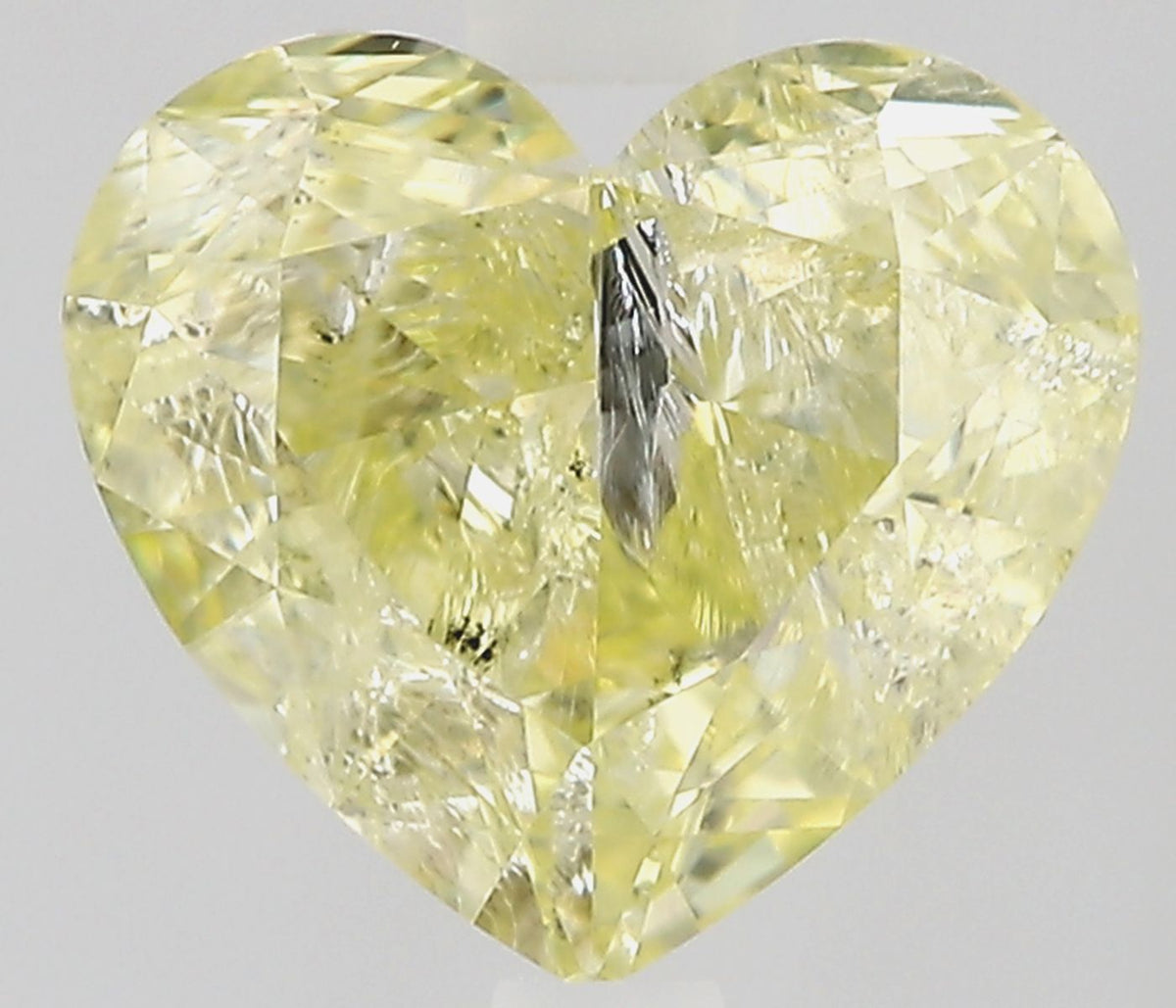 Heart Fancy Intense Yellow Natural Diamond 1.08ct I2 loose diamond