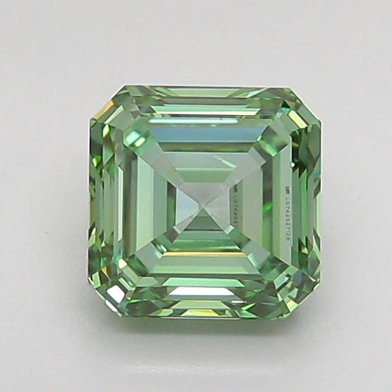 Asscher Fancy Vivid Green Lab-grown Diamond 1.05ct VVS1 loose diamond