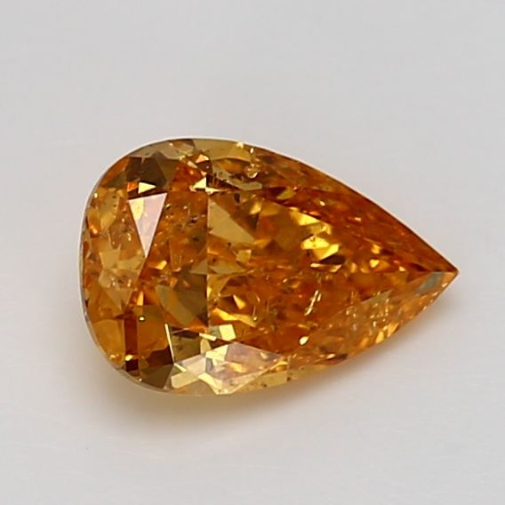 Pear Yellowish Orange Natural Diamond 0.99ct I1 loose diamond