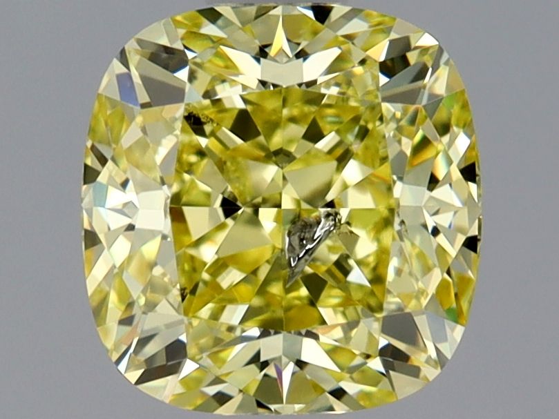 Cushion Fancy Intense Yellow Natural Diamond 1.2ct I2 loose diamond