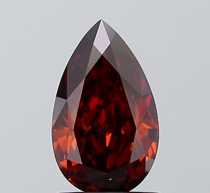 Pear Fancy Deep Orange Lab-grown Diamond 1.45ct VS1 loose diamond