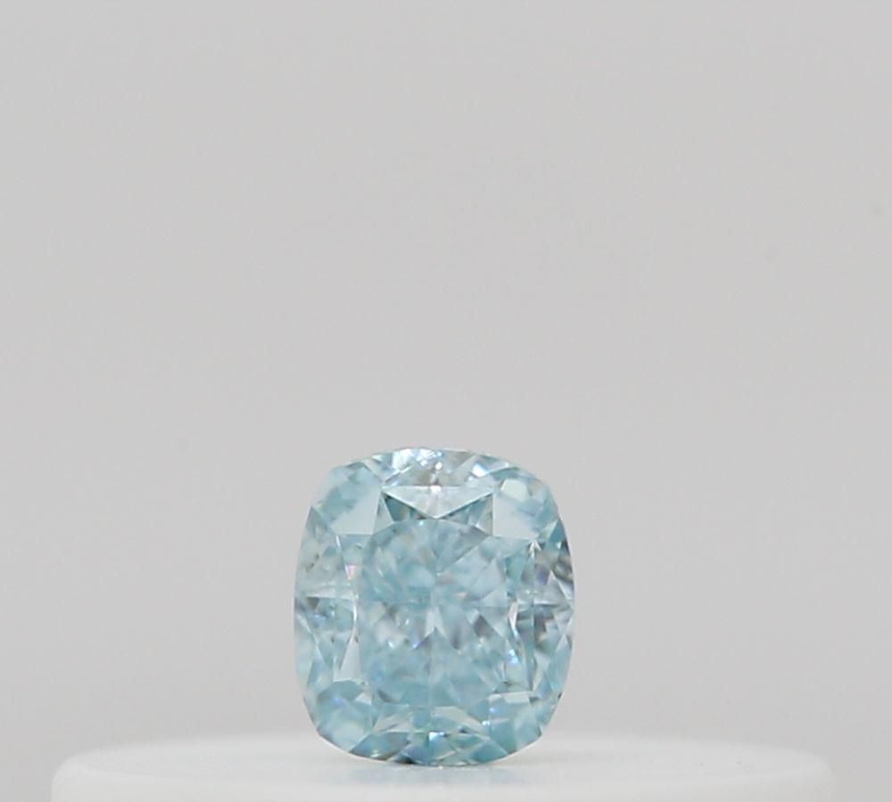 Cushion Fancy Intense Blue Green Natural Diamond 0.07ct loose diamond
