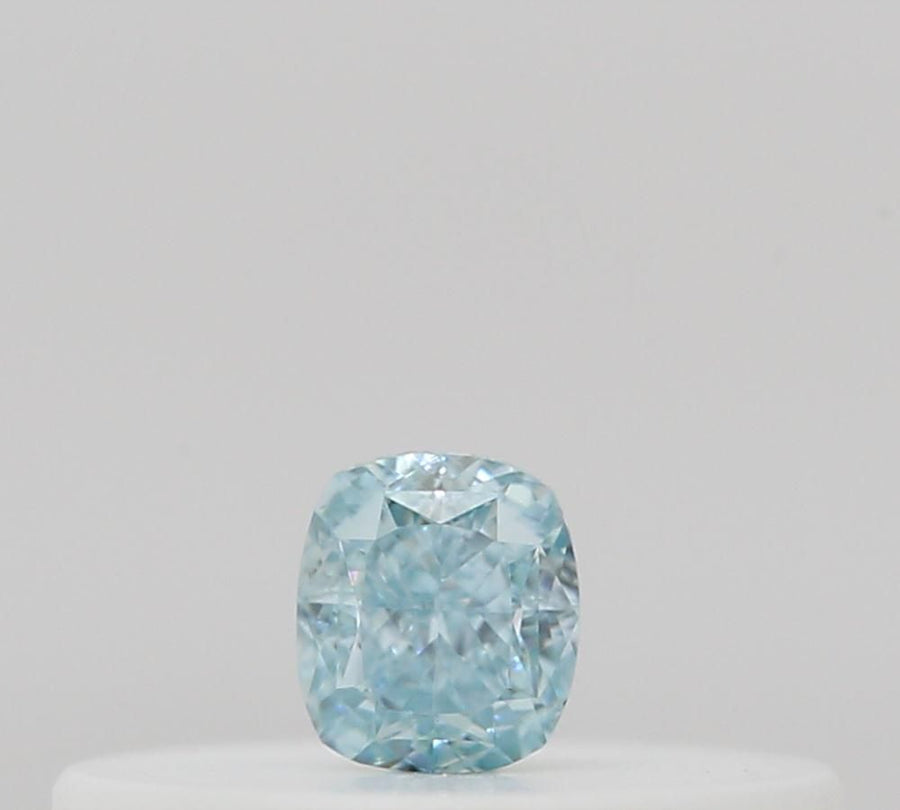 Cushion Fancy Intense Blue Green Natural Diamond 0.07ct loose diamond