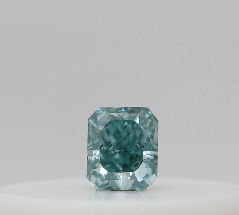 Radiant Fancy Intense Blueish Green Natural Diamond 0.03ct loose diamond