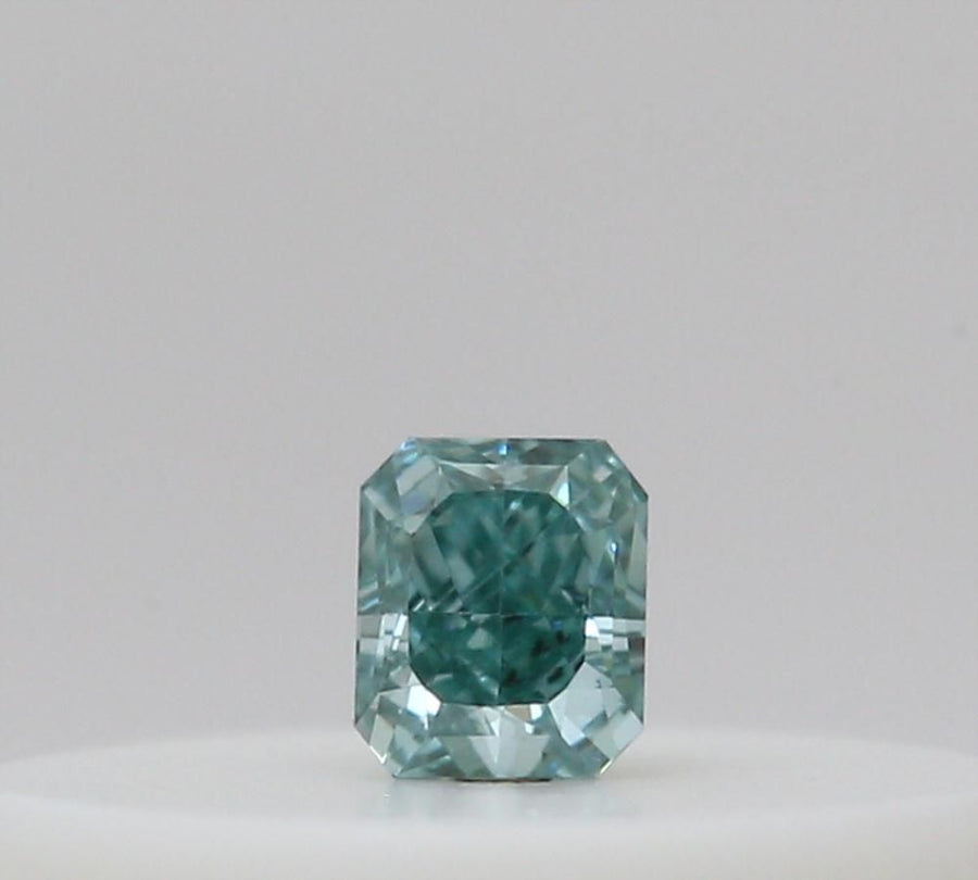 Radiant Fancy Intense Blueish Green Natural Diamond 0.03ct loose diamond