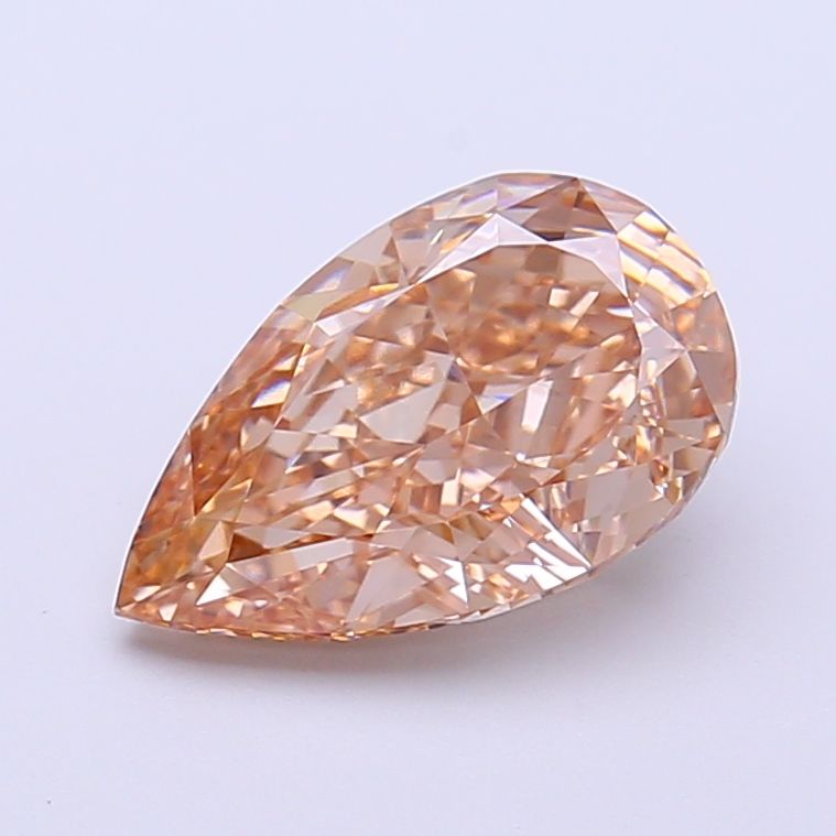Pear Fancy Light Brown Lab-grown Diamond 2.35ct VVS1 loose diamond