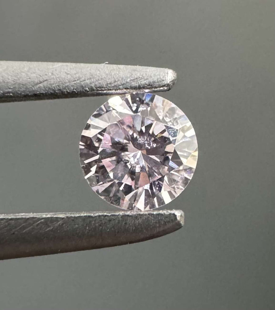 Round Light Pink Natural Diamond 0.08ct loose diamond