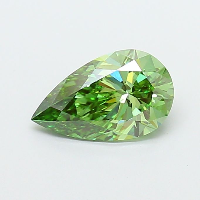 Pear Fancy Vivid Green Lab-grown Diamond 1.67ct VVS2 loose diamond