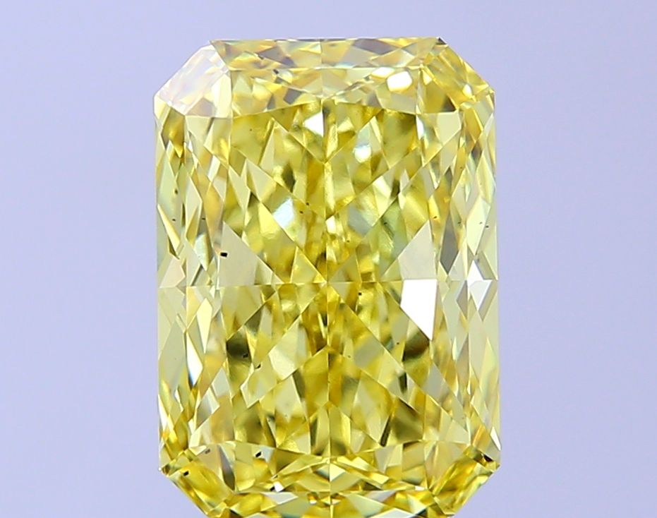 Radiant Fancy Vivid Yellow Lab-grown Diamond 5.73ct VS2 loose diamond