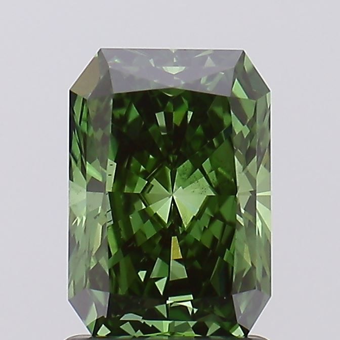 Radiant Fancy Vivid Green Lab-grown Diamond 1.5ct VS2 loose diamond
