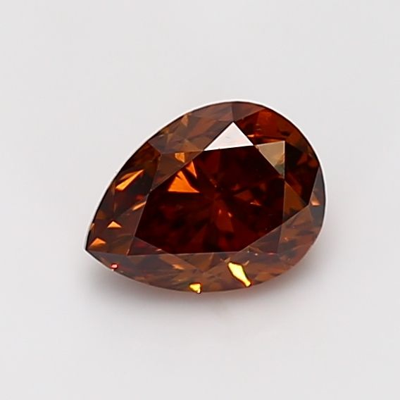 Pear Fancy Deep Brown Orange Natural Diamond 0.92ct SI2 loose diamond