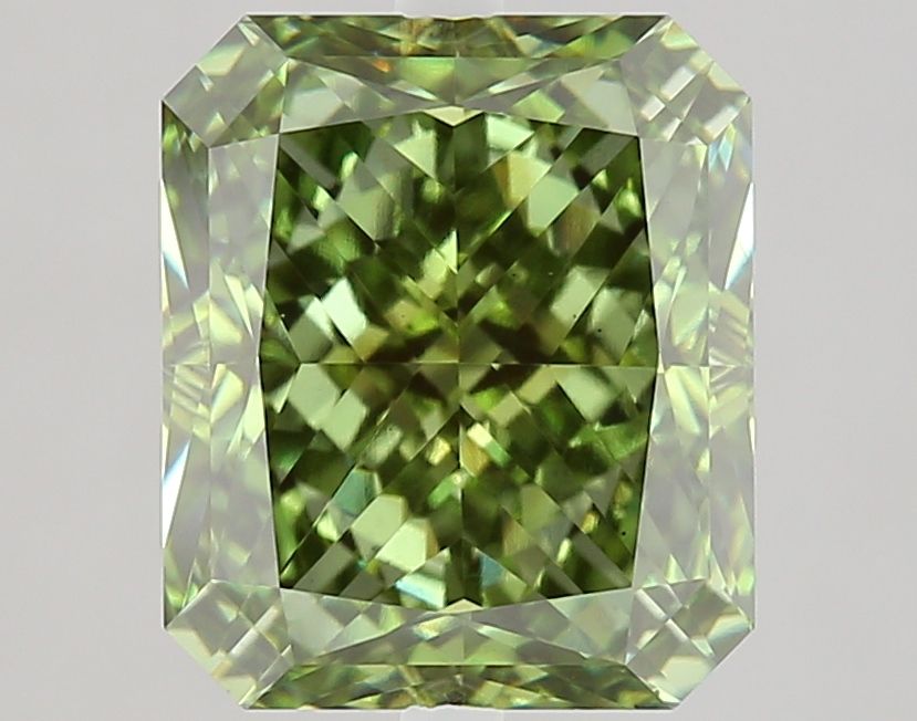 Radiant Fancy Vivid Green Lab-grown Diamond 3.09ct VS2 loose diamond
