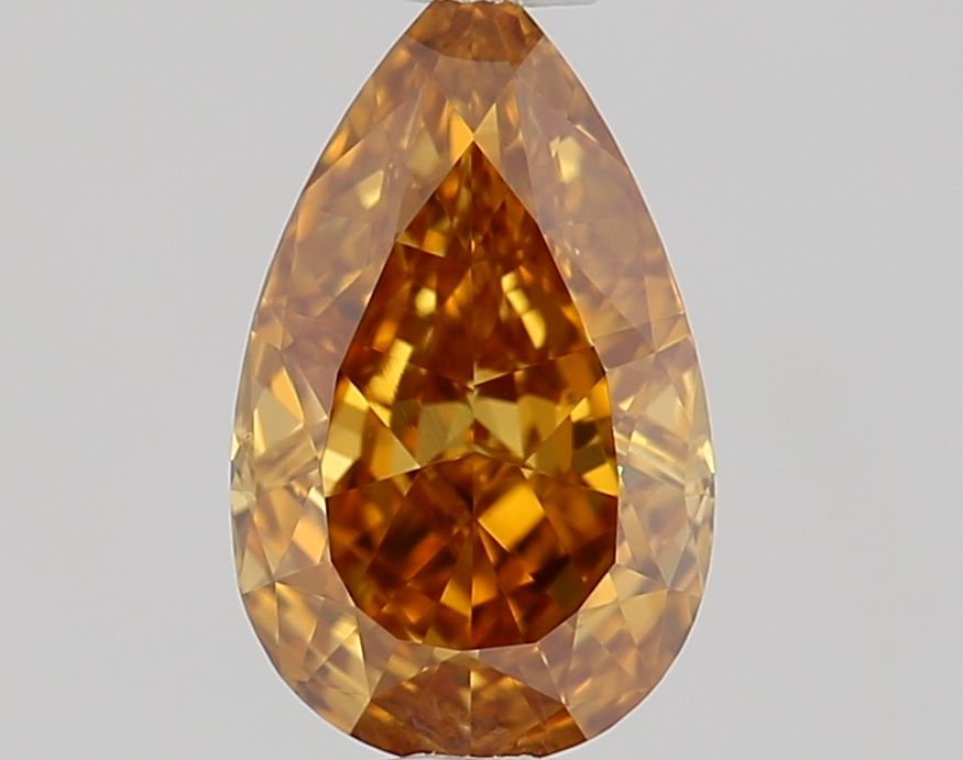 Pear Fancy Deep Yellow Orange Natural Diamond 0.42ct VS2 loose diamond