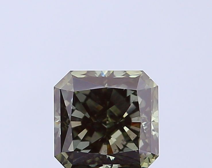 Square Radiant Fancy Grayish Green Lab-grown Diamond 1.5ct VS2 loose diamond