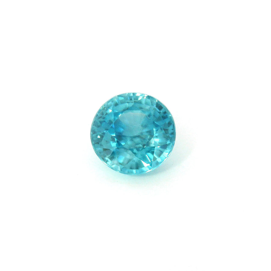 Round Blue Zircon 3.2ct loose gemstone