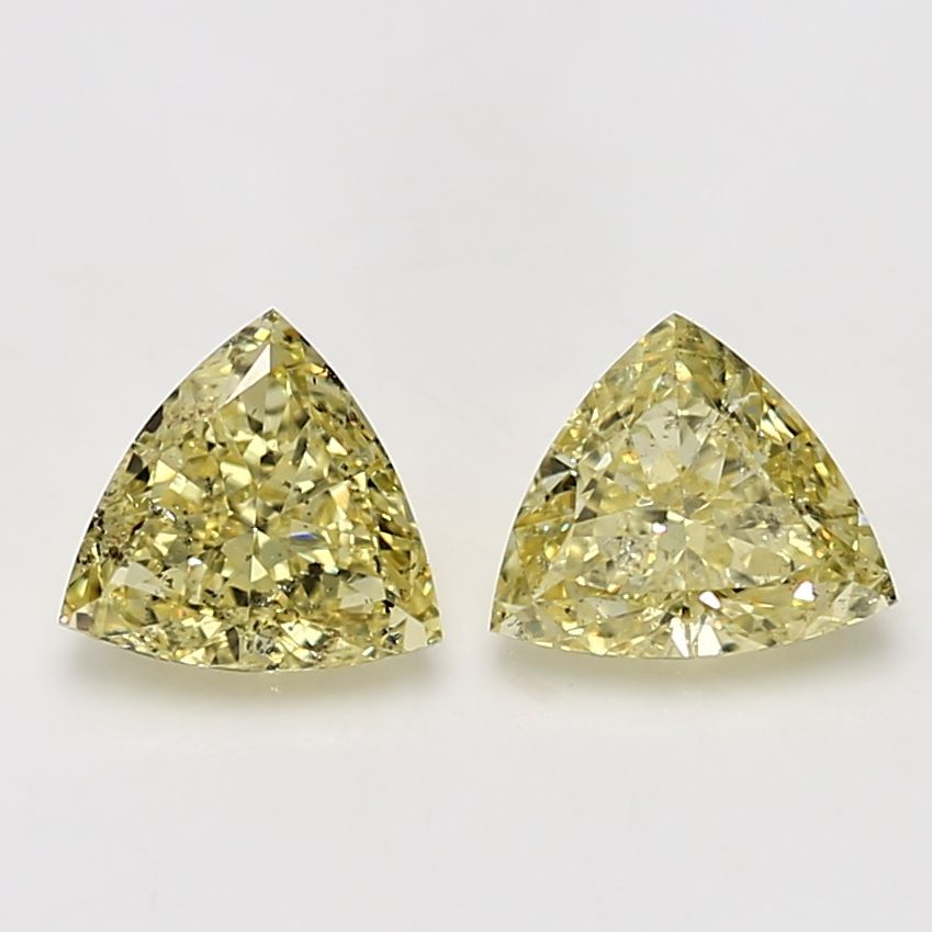 Triangular Fancy Yellow Natural Diamond 1.05ct I1 loose diamond