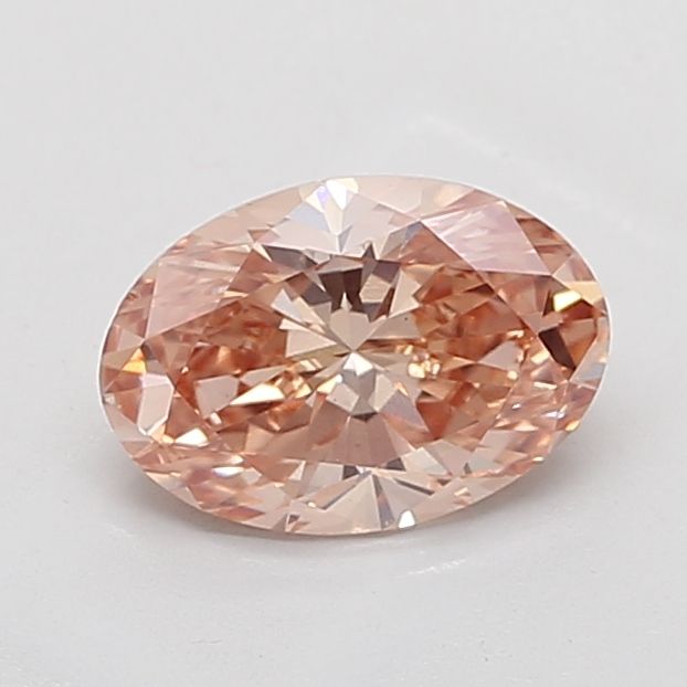 Oval Champagne Lab-grown Diamond 2.28ct VS1 loose diamond