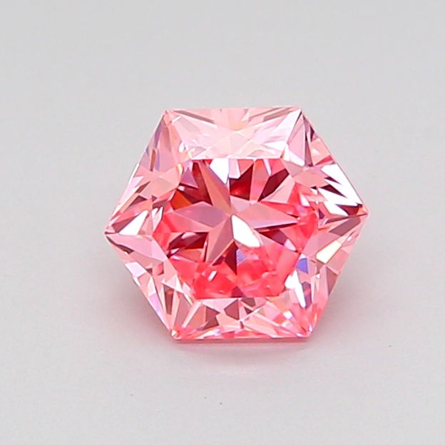 Octagonal Fancy Vivid Pink Lab-grown Diamond 0.84ct VS2 loose diamond