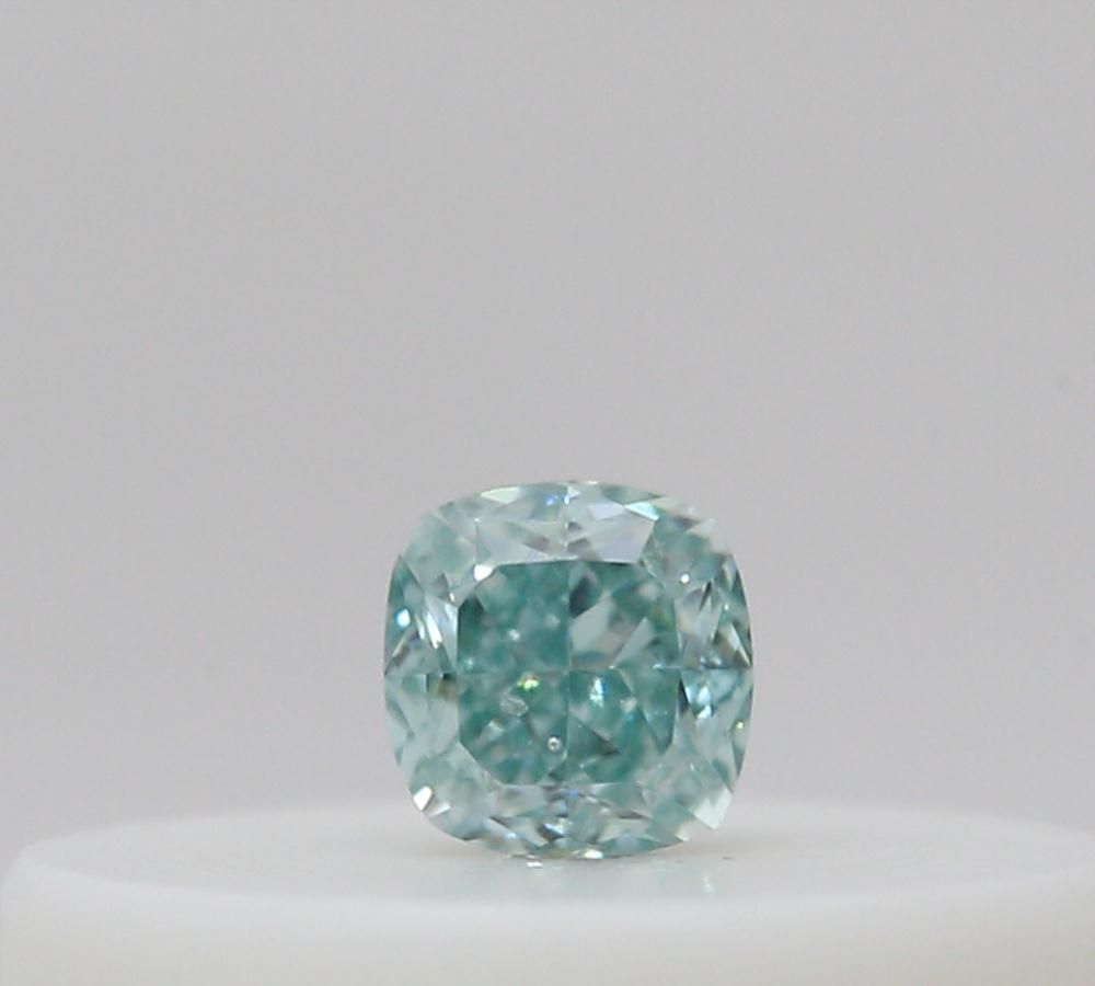 Cushion Fancy Deep Blueish Green Natural Diamond 0.05ct loose diamond