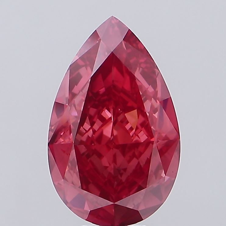 Pear Fancy Vivid Red Lab-grown Diamond 9.48ct VS1 loose diamond