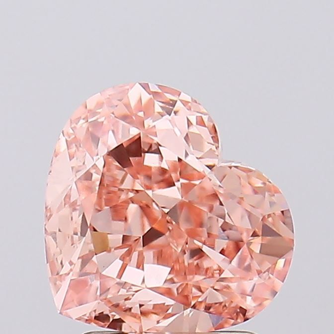 Heart Fancy Intense Brownish Orange Lab-grown Diamond 2.67ct VVS2 loose diamond
