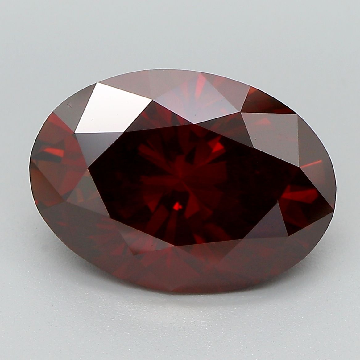 Oval Fancy Red Lab-grown Diamond 5.52ct VS1 loose diamond