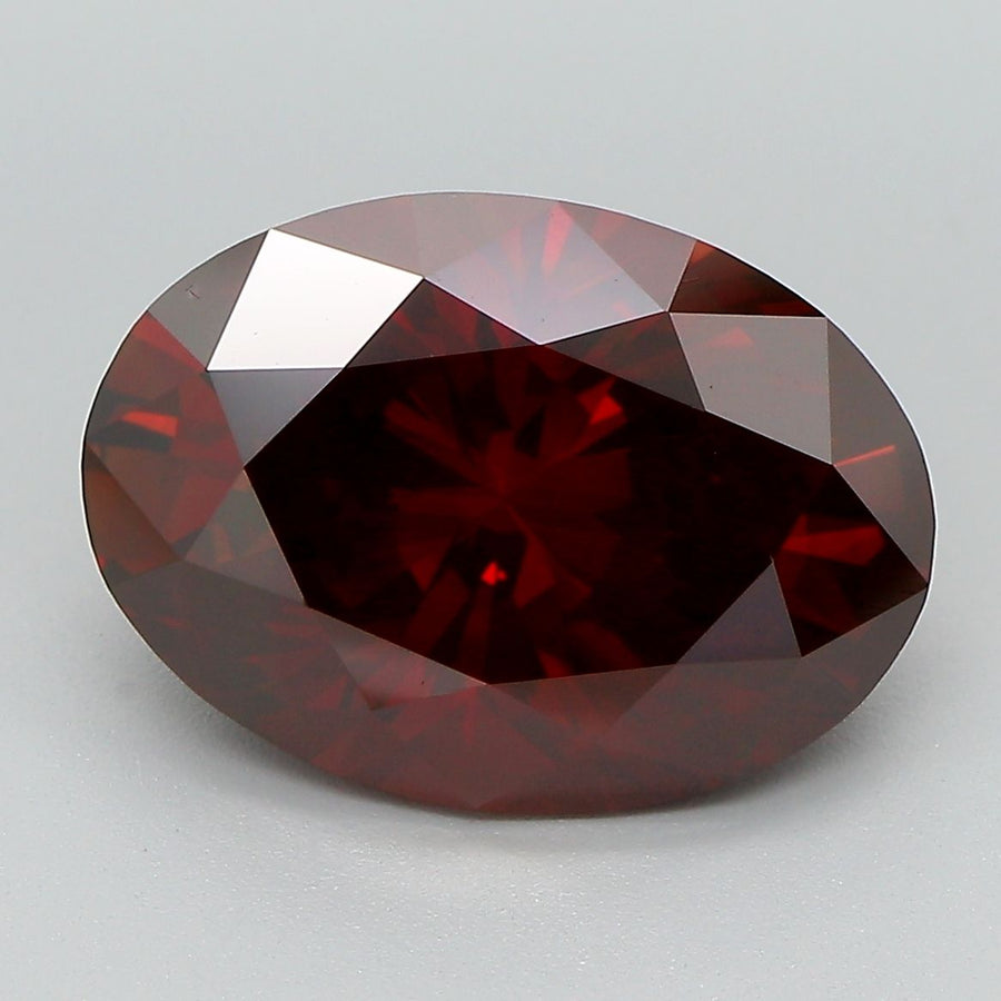 Oval Fancy Red Lab-grown Diamond 5.52ct VS1 loose diamond
