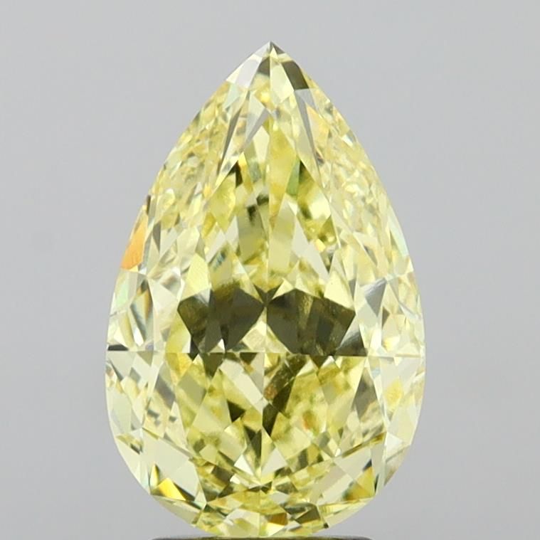 Pear Fancy Intense Yellow Lab-grown Diamond 4.1ct VVS2 loose diamond