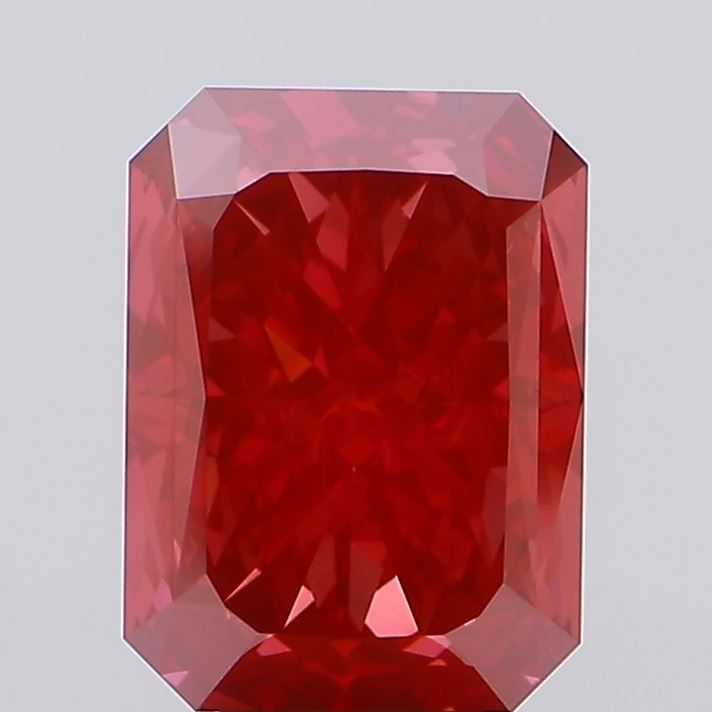 Radiant Fancy Vivid Red Lab-grown Diamond 7.24ct VS2 loose diamond